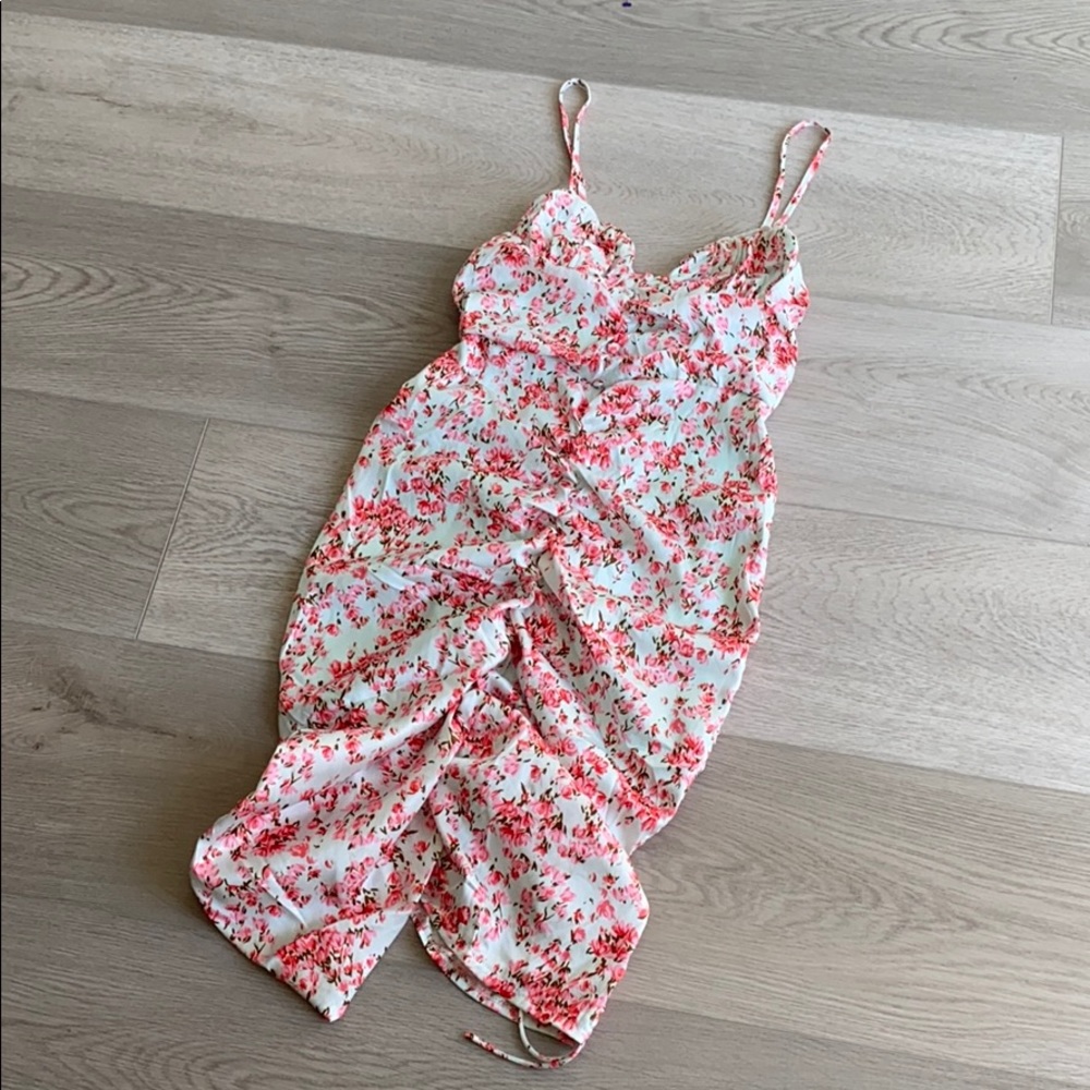 Double drawstring mini dress